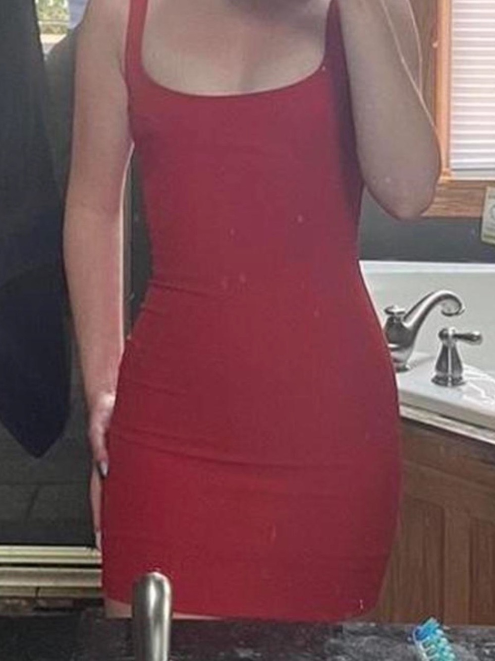 Zara Red Mini Bodycon Dress